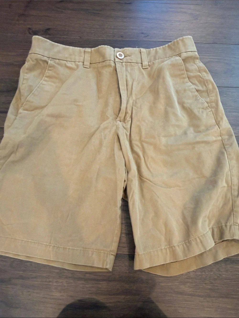 Apt. 9 Men's Tan Flat-Front Premier Flex Shorts Size 33 - C54-060